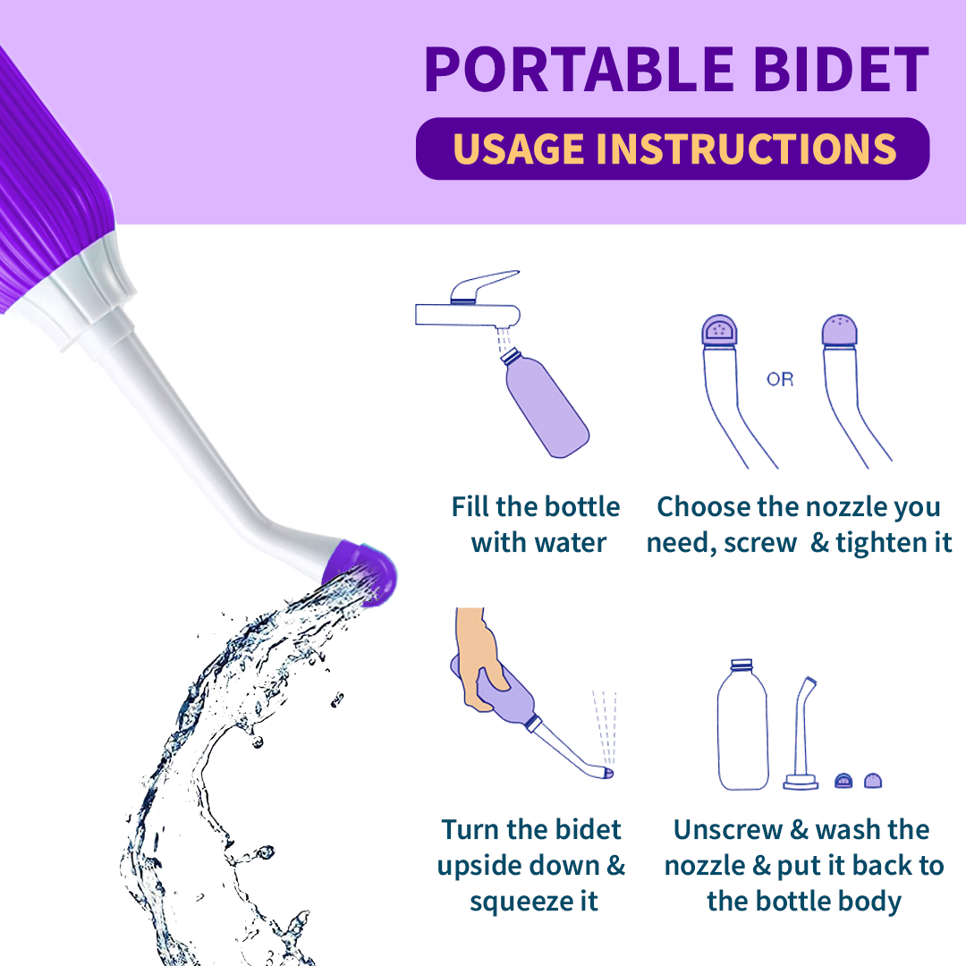 Portable Bidet : Upside Down Peri Bottle