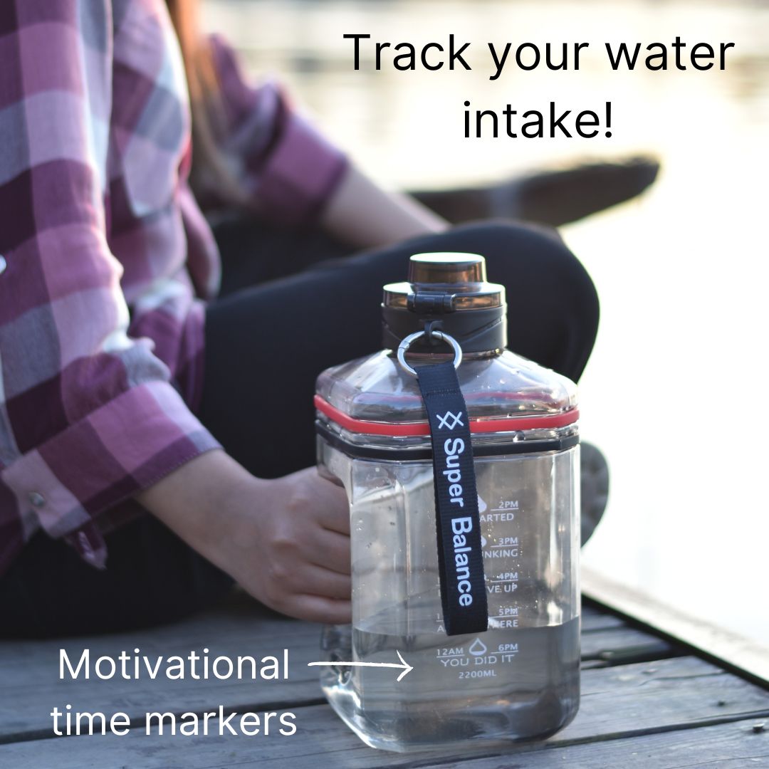 Gym Water Jug with Motivational Timers 2.2L