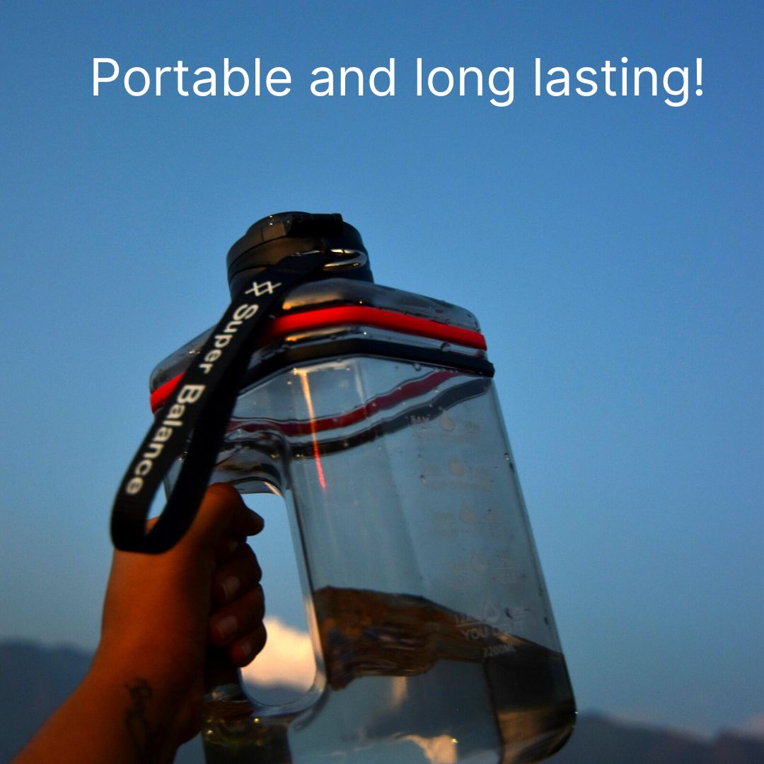 Gym Water Jug with Motivational Timers 2.2L